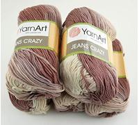YarnArt Jeans Crazy 500g Farbverlaufswolle 55% Baumwolle 10x50g (8201)