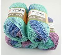 YarnArt Jeans Crazy 500g Farbverlaufswolle 55% Baumwolle 10x50g (8203)
