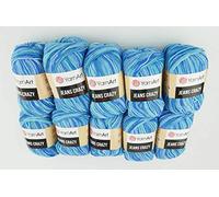 YarnArt Jeans Crazy 500g Farbverlaufswolle 55% Baumwolle 10x50g (8212)