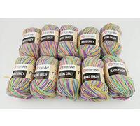 YarnArt Jeans Crazy 500g Farbverlaufswolle 55% Baumwolle 10x50g (8215)