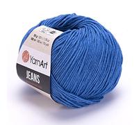 YarnArt Jeans Garn Baumwollgarn Amigurumi Babygarn Wolle 50g Yarn Art 160m/50g Farbe Blau 16