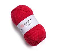 Yarn Art Jeans Plus Garn, 55% Baumwolle, 45% Polyacryl, 100 g, 160 m, Garngewicht: 4: Kammgarn (90)