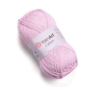 YarnArt Jeans Plus Garn aus Baumwollmischung, weiches Babygarn, 55 % Baumwolle, 45 % Acryl, 100 g, 160 m, Garnstärke: 4 (1 Knäuel) (74)