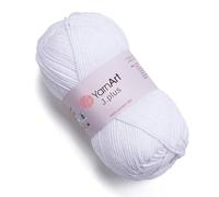 YarnArt Jeans Plus Garn aus Baumwollmischung, weiches Babygarn, 55 % Baumwolle, 45 % Acryl, 100 g, 160 m, Garnstärke: 4 (1 Knäuel) (62)
