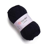 YarnArt Jeans Plus Garn aus Baumwollmischung, weiches Babygarn, 55 % Baumwolle, 45 % Acryl, 100 g, 160 m, Garnstärke: 4 (1 Knäuel) (53)