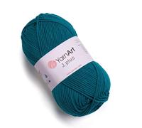 YarnArt Jeans Plus Garn aus Baumwollmischung, weiches Babygarn, 55 % Baumwolle, 45 % Acryl, 100 g, 160 m, Garnstärke: 4 (1 Knäuel) (63)