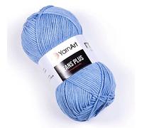 YarnArt Jeans Plus, weiches Baumwollmischgarn, 100 g, 160 m, 55 % Baumwolle, 45 % Acryl, Garnstärke: 4 (Kammgarn), ideal für Amigurumi, Babyprojekte, Stricken & Häkeln, strapazierfähig & weich (15)