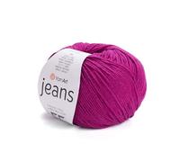 YarnArt Jeans-Sportgarn, 55 % Baumwolle, 45 % Acryl, 1 Knäuel, 50 g, 160 m, weiches Baumwollgarn zum Stricken und Amigurumi (91)