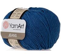 YarnArt Jeans Sportgarn, 55 % Baumwolle, 45 % Acryl, 1 Knäuel, 50 g, 170 Yds