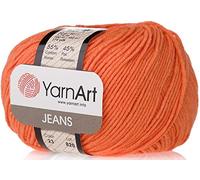 YarnArt Jeans Sportgarn, 55 % Baumwolle, 45 % Acryl, 1 Knäuel, 50 g, 23 m