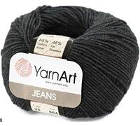 YarnArt Jeans Sportgarn, 55 % Baumwolle, 45 % Acryl, 1 Knäuel, 50 g, 28 m
