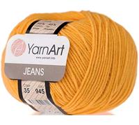 YarnArt Jeans Sportgarn, 55 % Baumwolle, 45 % Acryl, 1 Knäuel, 50 g, 35 m