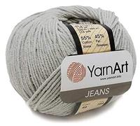 YarnArt Jeans Sportgarn, 55 % Baumwolle, 45 % Acryl, 1 Knäuel, 50 g, 49 m