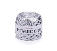 YarnArt Metallic Club - Super Bulky T-Shirt-Garn, 100 % Polyester, 180 g, 55 m, glänzendes mehrfarbiges Garn für Handtaschen, schicke Nachttaschen und Häkelprojekte (8102)