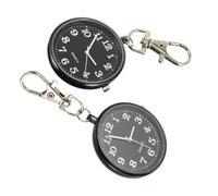 YARNOW 2 Stück Große Zifferblatt Taschenuhr Schlüsselanhänger Digital Nurses Watch Unisex Anhänger Uhr für Pflegepersonal Studenten Senioren mit Minimalistischer Optik