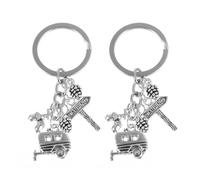 YARNOW 2 Stück Outdoor Schlüsselanhänger aus Metall Kreativer Camping Schlüsselring Langlebiges Schlüsselzubehör für Rucksack und Tasche