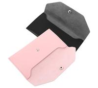 YARNOW 2 Stück PU Leder Geldbörse Damen Kompakte Kleine Portemonnaie mit Druckknopf Verschluss Kartenhalter Organizer Stylische Münztasche für Alltag und Reise Schwarz