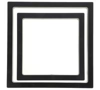 YARNOW 2stücke Schmuckaufsteller mit Schweberahmen Quadratische Schmuckvitrine in Schwarz Schwebender Schmuckhalter für Uhren Armbänder und Sammlerstücke