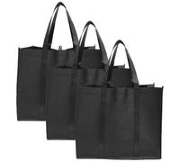 YARNOW 3 Stück Tragbare Einkaufstaschen aus Vliesstoffen mit Großem Stauraum und Leichtem Gewicht für Outdoor Einsatz und Praktische Aufbewahrungsbeutel