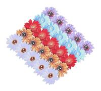 YARNOW 50 Stück Holzknöpfe Blumenförmig zum Nähen mit Löchern Kreative Bunte Knöpfe für Bastelarbeiten und Dekoration bei Nähprojekten an Pullovern und Hemden