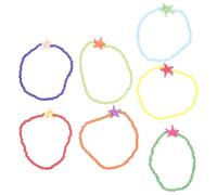 YARNOW 7 Stück Boho Armband Damen mit Handgefertigten Bunten Perlen und Meeresstern Design Modische Armbänder für Teenager Mädchen und Frauen Geschenk zum Valentinstag