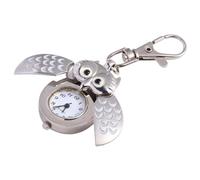 YARNOW Eule Taschenuhr Schlüsselanhänger aus Langlebigem Material Kreatives Cartoon Design Rostfrei und Farbecht Praktische Uhr mit Lesbarem Zifferblatt Modisches Geschenk für Damen und