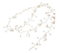 YARNOW Perlengürtel für Brautkleid mit Handgefertigten Blumen und Perlen Dekorativer Hochzeitsgürtel aus Kupferdraht und Kunststoff Langlebig und Verblassend für Brautkleid und