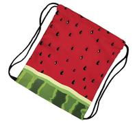 YARNOW Wassermelonen Turnrucksack aus Oxford Stoff mit Kordelzugverschluss Leichter Schulterbeutel für Outdoor Aktivitäten und Yoga im Sommerlichen Design