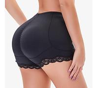 YAROVA Damen Po Push Up Unterhose - Sexy Butt Lifter Frauen Hip Enhancer Höschen Gesäß Bauch Shaper Control Höschen Fake Ass Mit Pads Push Up Briefs Shapewear,Schwarz,S