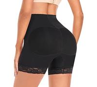 YARRCO Damen Po Push Up Unterhose Bauchweg Butt Lifter Miederhose Hoch Taille Shapewear Figurformende Miederpants Hip Enhancer (Schwarz-Spitze, 3XL)