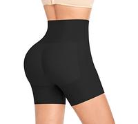 YARRCO Damen Po Push Up Unterhose Bauchweg Butt Lifter Miederhose Hoch Taille Shapewear Figurformende Miederpants Hip Enhancer (Schwarz-Ohne Spitze, 2XL)