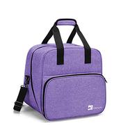 Yarwo Overlocktasche mit Großer Öffnung, Overlock Transpot/Aufbewahrungstasche für meiste gängigen Haushaltsnähmaschinen, Overlock-Nähmaschine Zubehör, Lila(PATENT ANGEMELDET)
