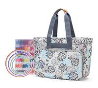 Yarwo Reisetasche für Kreuzstich Tool Kit, Aufbewahrungstasche für Stickerei Set, Tragetasche für Stickgarn Organizer, Stickrahmen und Stickerei Zubehör(NUR EINE TASCHE), Löwenzahn