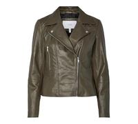 Yas Sophie Leather Jacke M Dark Olive