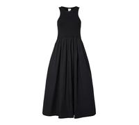 Maxikleid Y.A.S "YASMIRI SL LONG DRESS NOOS", Damen, Gr. XL, N-Gr, schwarz, Jersey, Obermaterial: 95% Baumwolle, 5% Elasthan, unifarben, regular fit lang, Rundhals, Kleider Maxikleid, Sommerkleid (844