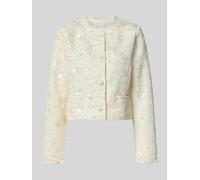 YAS Slim Fit Blazer mit Stretch-Anteil Modell 'LOUISA' in Ecru, Größe 40