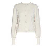 Cardigan Y.A.S "YASFONNY LS KNIT CARDIGAN S. NOOS", Damen, Gr. XL, beige (birch), Strick, Obermaterial: 72% Viskose, 28% Polyester, unifarben, regular fit kurz, Rundhals, Strickbündchen, Strickjacken