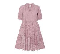 Blusenkleid Y.A.S "YASHOLI SS DRESS S. NOOS", Damen, Gr. S (36), N-Gr, lila (lilas), Web, Obermaterial: 100% Baumwolle, unifarben, modisch, V-Ausschnitt, Kurzarm, Kleider (78896533-S) lilas