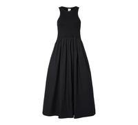 Maxikleid Y.A.S "YASMIRI SL LONG DRESS NOOS", Damen, Gr. XL, N-Gr, schwarz, Jersey, Obermaterial: 95% Baumwolle, 5% Elasthan, unifarben, regular fit lang, Rundhals, Kleider Maxikleid, Sommerkleid (844