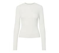 Strickpullover Y.A.S "YASZOEY LS KNIT PULLOVER S.NOOS", Damen, Gr. S, star weiß, Strick, Obermaterial: 65% Viskose, 35% Nylon, unifarben, slim fit normal, Rundhals, Pullover Strickpullover (20023342-S
