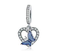 YaShuo Jewellery Schildkröten-Charm-Anhänger aus Sterlingsilber, für Pandora-Armbänder Butterfly