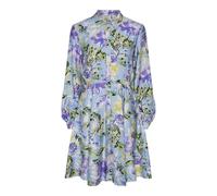 Hemdblusenkleid Y.A.S "YASKAYA LS SHIRT DRESS S. NOOS", Damen, Gr. 42, N-Gr, transparent (clear sky aop:alicca), Web, Obermaterial: 85% Viskose, 15% Nylon, bedruckt, regular fit knielang, Kleider Hemd