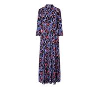 Hemdblusenkleid Y.A.S "YASSAVANNA LONG SHIRT DRESS", Damen, Gr. M, N-Gr, skipper blau aop:liro print, Web, Obermaterial: 100% Viskose, bedruckt, relaxed fit lang, Kleider, Sommerkleid, mit 3/4 Ärmel (