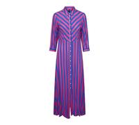 Y.A.S Damen YASSAVANNA Long Shirt Dress S. NOOS Kleid, Fuchsia Fedora/Stripes:Blue lolite, XS