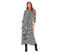 Yas Savanna Langarmkleid Mit 3/4 Ärmeln M Black / Stripes W White Stripes