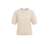 Yaya - Kurzärmeliger Pullover aus Strukturstrick beige - Gr. - S