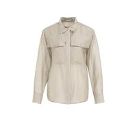 Yaya - Transparente Bluse mit Brusttaschen beige - Gr. - 34