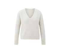 Yaya - Weicher Pullover mit V-Ausschnitt beige - Gr. - M