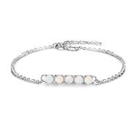 YAZILIND YAZLIND S925 Silber Armband verstellbare Mode einfachen Stil eingelegten Opal Stein einzigen Reihe Armband für Frauen Mädchen Geschenk