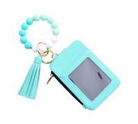 Yaztauho Handgelenksband Schlüsselanhänger mit Portemonnaie | Mit Perlen Und Quaste Armband Kartenhalter - Münzbörse für Reise Hochzeit Party Urlaub,Party Verabredung Geburtstag Feiertag Urlaub